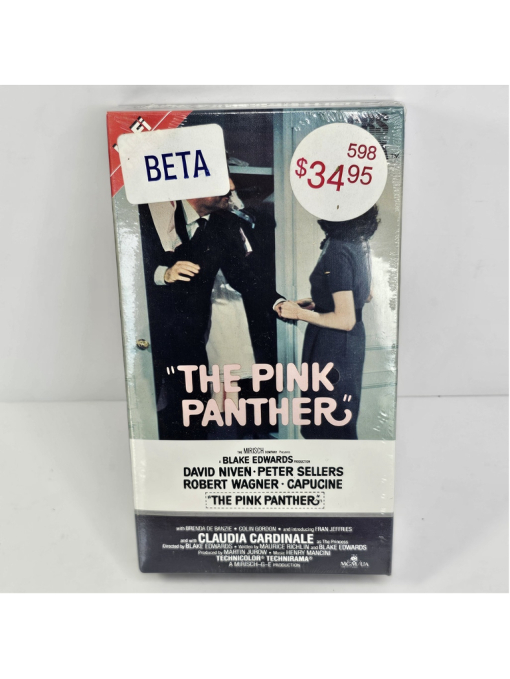 SEALED Betamax The Pink Panther Beta Videotape Video Factory Peter Sellers New